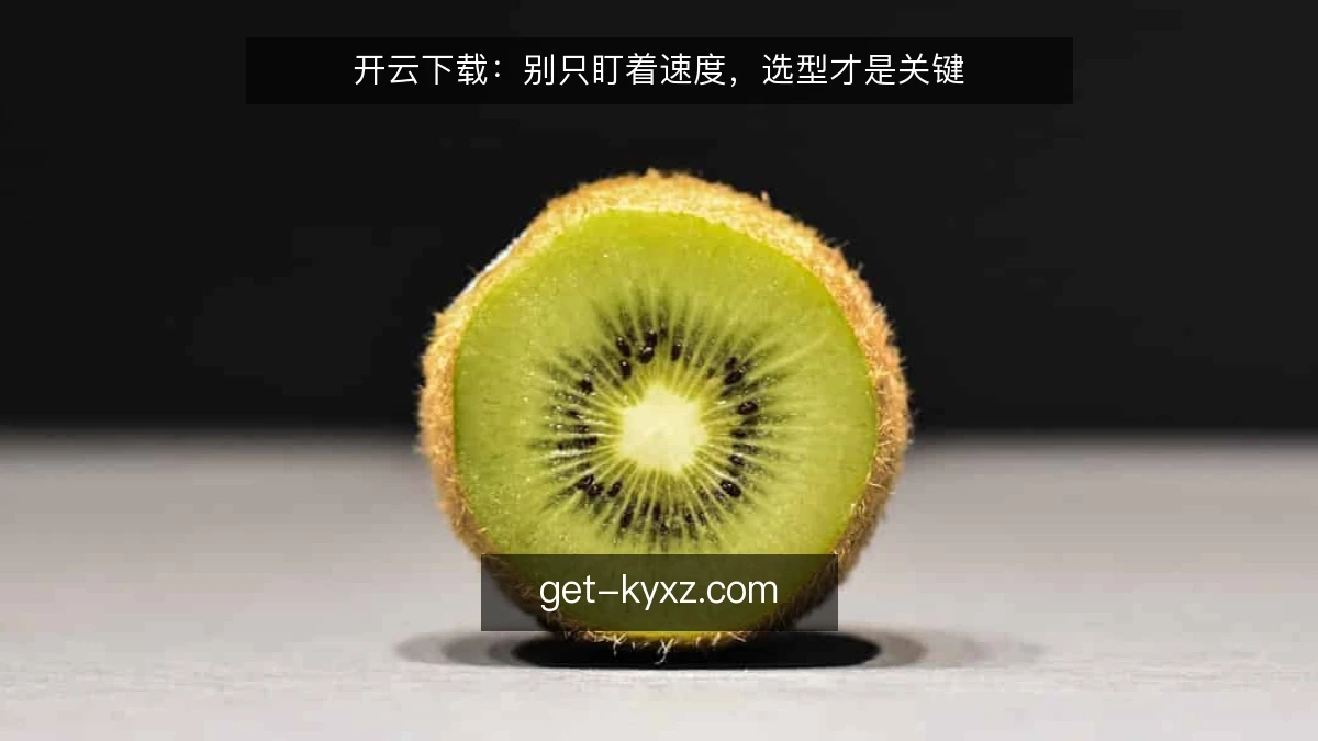开云下载:别只盯着速度,选型才是关键